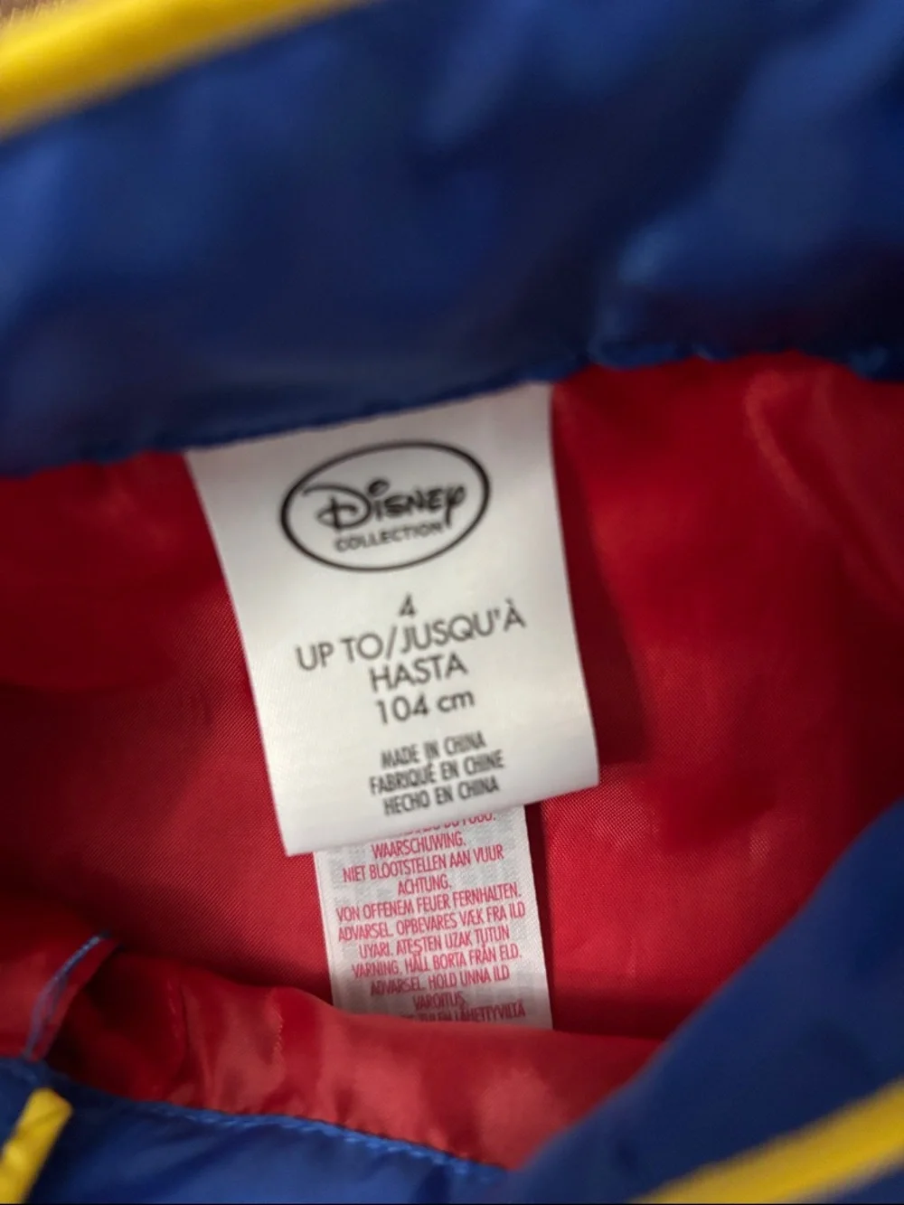 Disney Store Boys Cars Lightning McQueen Jumpsuit & Belt Costume size 4 EUC - Picture 3 of 4